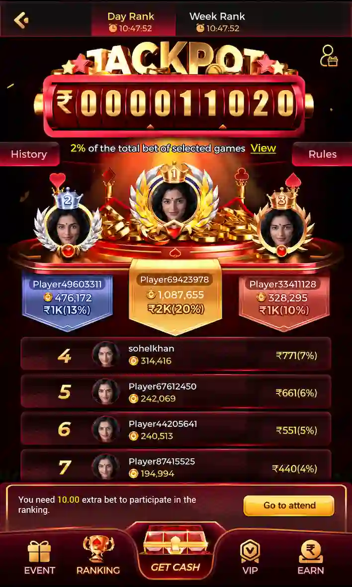 King777 Game ranking screenshot